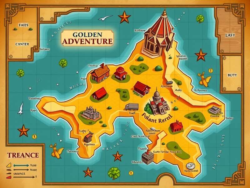 Golden Triangle Adventure Game Map